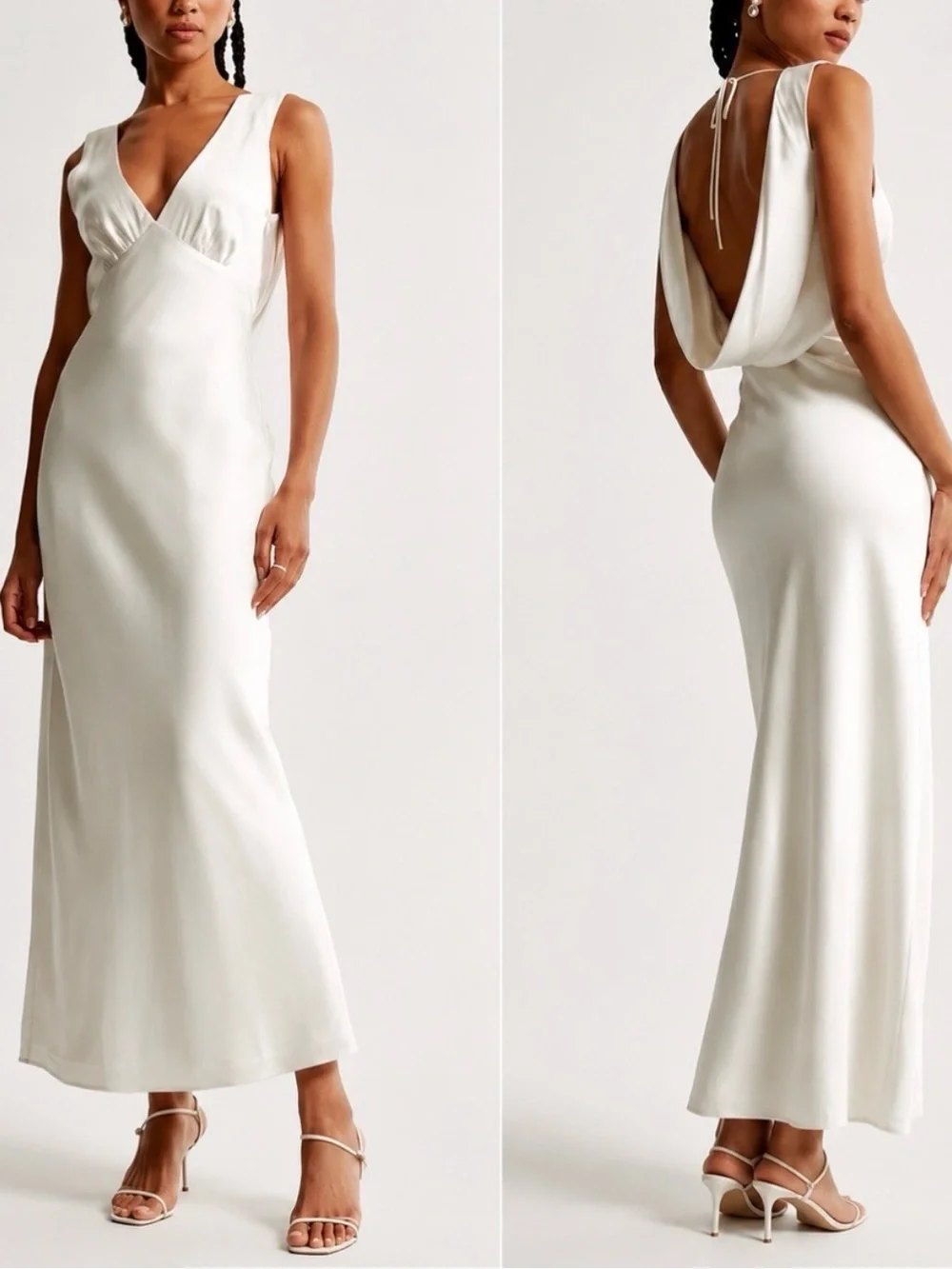 Abercrombie Sage Green V-Neck Maxi Dress